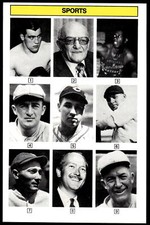 1985 KTO #40 Bob Feller, Goose Tatum... Whoozit? Game Cards Per Photos