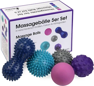 Palline per Massaggio Set Di 5 Palle Piedi Lacrosse Triggerpoint Diversi Gradi D - Foto 1 di 12