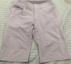 Kuhl Shorts Size 30 Gray Cargo Zip Pockets Nylon Stretch 12” Inseam Outdoor Exc - Picture 1 of 19