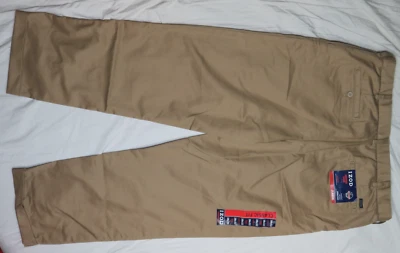 IZOD MENS PANTS 38x32 BROWN HERITAGE CHINO CLASSIC FIT PLEATED NO IRON NEW NWT - Image 1 of 4