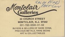 Carte de visite années 1980 1990 galeries Montclair pièces or argent neuf dans son emballage d'origine vintage