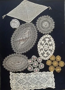 Vintage Lace And Crocheted Doily Doilies Runner Lot - Bild 1 von 12