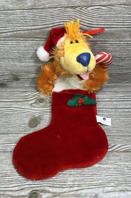 Vintage Nanco Bear In The Big Blue House 3D Plush Christmas Small Stocking 17” - Image 1 of 4