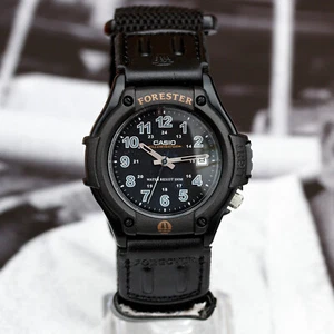 Casio FT500WC-1BV Analog Black FORESTER Watch with Backlight Cloth Band New - Picture 1 of 3