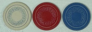 WREATH CLAY POKER CHIPS LOT OF 40 - Picture 1 of 2