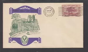 US Planty 772-39 FDC. 1935 3c Charter Oak, W.T. Raley Cachet, F-VF - Picture 1 of 2
