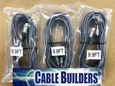 3-PACK USB C to C or A to C CABLE FAST CHARGE CORD 3/6/10FT for iPhone 15 16 SAM - Image 1 of 2