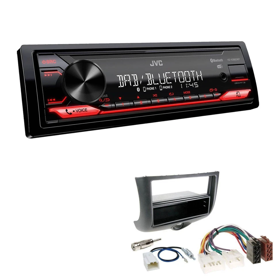 JVC KD-X282DBT Auto Radio Bluetooth DAB+ USB für Toyota Yaris Verso 1999-2003 - Bild 1 von 4