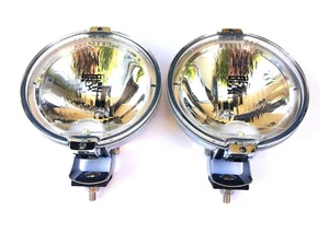 2x Rund H3 Fernscheinwerfer 24V LED Ring Chrom Halogenscheinwerfer Front ø183 mm - Bild 1 von 12