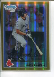 2010 Bowman Chrome Prospects Gold Refractor BCP172 Brad Correll Boston Red Sox 