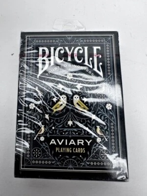 Bicycle Playing Cards AVIARY TEAL Deck Custom Owl Face & Suit Vintage Floral - Image 1 of 4