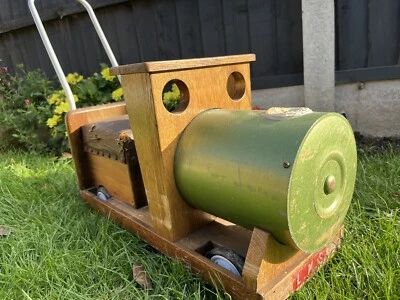 Vintage Children’s Baby Walker Wooden Trolley Push-A-Long Toy Cart Steam Train - Image 1 of 4
