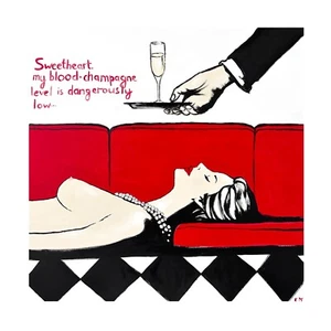 Blood - Champagne Level, Kristina Mallen (Giclée print, Hand Signed by Artist) - Picture 1 of 10