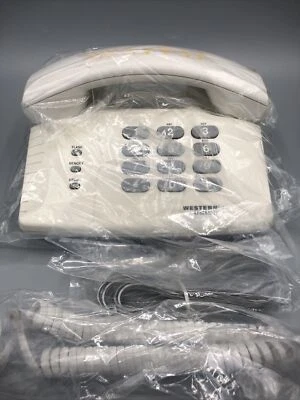 NOS Western Union Telephone WT500 Tone/Pulse Rare Flash Memory Redial Rare White - Image 1 of 4