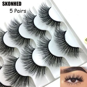 Long Handmade False Eyelashes 6D Faux Mink Hair Eye Lash Extension Crisscross - Picture 1 of 18