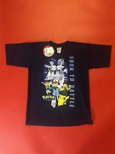 DS NWT Vintage 2000 Pokemon Born to Battle T-Shirt Youth M Could Fit Adult XS - Picture 1 of 6
