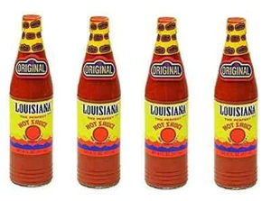 Louisiana Hot Sauce Spicy 4-Pack 6 oz Original Flavor Cajun Condiment Heat Zesty - Picture 1 of 6