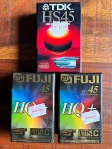 3x Camcorder-Kassette -TDK HS45 und 2x FUJI EC-45 HQ+ VHS-C NEU orig verschweißt - Bild 1 von 6