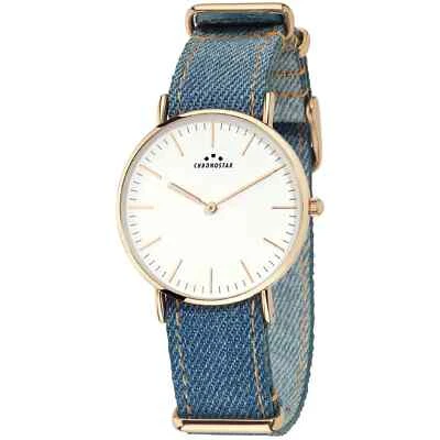 OROLOGIO DONNA PREPPY CHRONOSTAR BY SECTOR CINTURINO JEANS TESSUTO,CASSA 36mm - Immagine 1 di 3