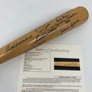 500 Home Run Club Signed Bat Mickey Mantle Ted Williams Willie Mays JSA COA - Picture 1 of 9