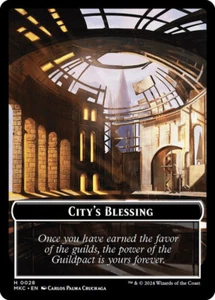 City's Blessing & Human Soldier Double-Sided Token 28 & 2 MTG Commander MKC NP - Picture 1 of 2
