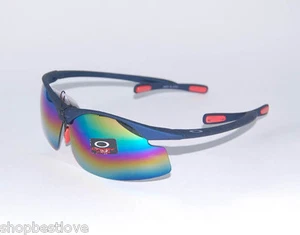 Flak Sunglasses w/ Metallic Fire Jade - Blue - M-Frame - Picture 1 of 6
