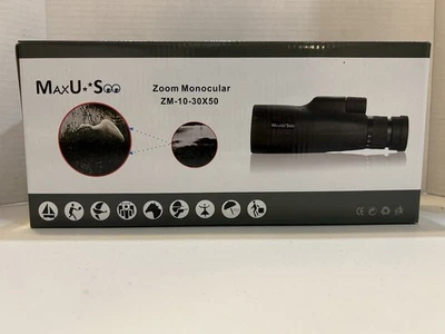 10-30×50 POWERFUL MONOCULAR LONG RANGE SPOTTING ZOOMING TELESCOPE EYEGLASS - Image 1 of 2