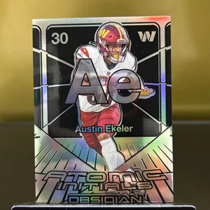 AUSTIN EKELER 2024 Obsidian Atomic Initials SILVER ~ Commanders #'d /99 TZ - Picture 1 of 3