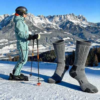 Calcetines térmicos de invierno unisex - mezcla de lana cálidos para senderismo esquí clima frío EE. UU. Foto 1 de 4