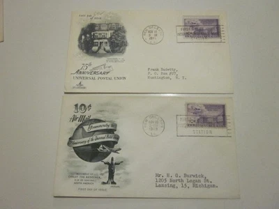 2 US COVER 1949 P.O DEPT BUILDING FDC #C42 ART CRAFT & ARTMASTER CACHETS - Image 1 of 3