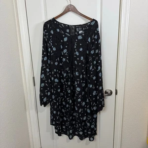 Vestido Torrid Hi Lo Mangas Largas Para Mujer Talla Grande 5 Negro Floral Encaje Boho - Imagen 1 de 9