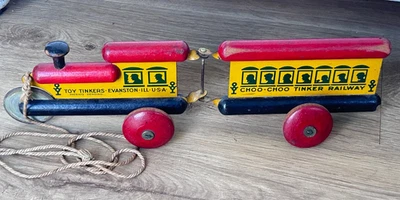 1920’s Antique Toy Tinkers Choo Choo Train Railroad Pull~by Tinkertoy Vintage - Image 1 of 4