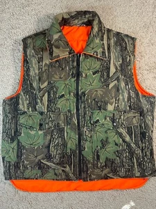 Vintage Winchester Hunting Shooting Vest Men's Med Green Camouflage Blaze orange - Picture 1 of 10