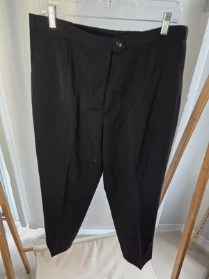 Pantalones de vestir Appleseed's Petites para mujer talla 16P negros plisados tiro alto Foto 1 de 4