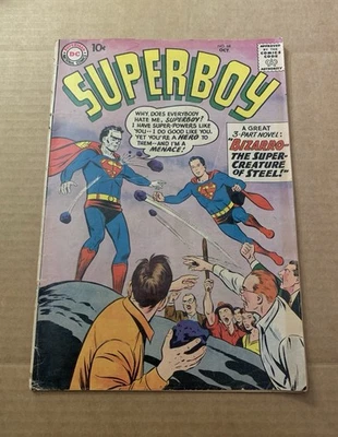 🟥 Superboy #68 1958 DC Origin and 1st Appearance of Bizarro Missing CF 🟦 - Image 1 of 4