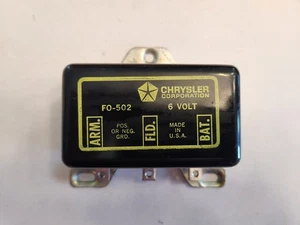 ORIGINAL 1949-1955 NOS CHRYSLER VOLTAGE REGULATOR # FO-502 6VOLT - Picture 1 of 2