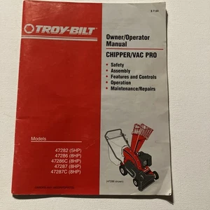TROY-BILT BESITZER/BEDIENUNGSANLEITUNG HÄCKSLER/VAC PRO MEHRERE MODELLE - Bild 1 von 4