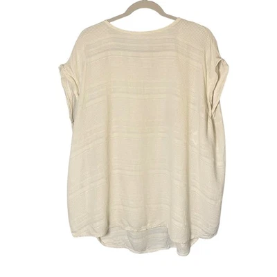 Odin & Ivy Maternity Top Short Sleeve Cream Size Small - Image 1 of 4