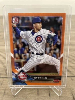 2018 Bowman Orange /25 Jen-Ho Tseng #11 Rookie RC - Image 1 of 3