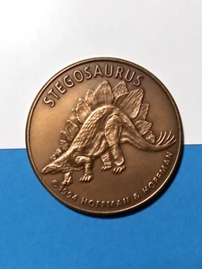 HOFFMAN MINT Dino Coins 1994 Stegosaurus Bronze Medallion Coin - Picture 1 of 3