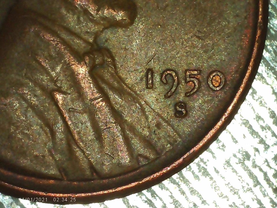 1950-S/S Lincoln Wheat Penny, RPM, Filled in Zero, L on rim, DDO #P11A1 - Image 1 of 4