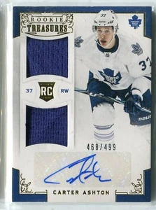 2012-13 Rookie Anthology Carter Ashton Doble Jersey Autógrafo RC 468/499 - Imagen 1 de 1