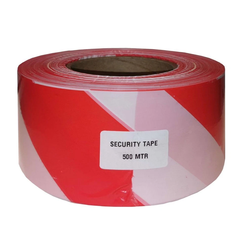LUDWIG LACKE Absperrband 75mm x 500 m rot/weiß Klebeband Fladderband Warnband Security Band 1