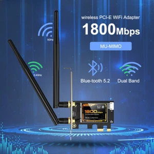 Pcie Adapter 1800Mbps PCI Express Dual Band 2.4G/5GHz MTK Wireless Network Card - Picture 1 of 12