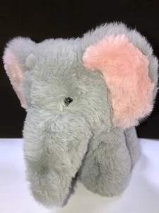 Worlds Softest Plush Elephant Gray Pink Stuffed Animal Plushy 9” Adorable - Bild 1 von 8