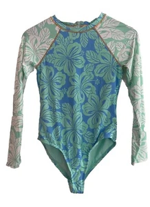 Hobie Swimsuit Girls Sz 16 One Piece Bodysuit Blue Moon Honolulu Honey - Picture 1 of 6