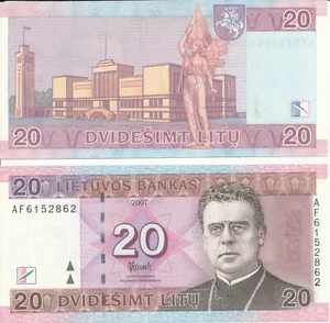 Lithuania / Litauen - 20 Litu 2007 UNC - Pick 69 - Bild 1 von 1