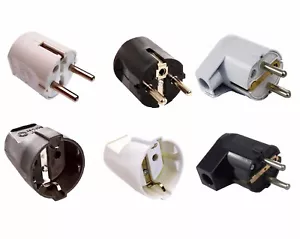 AS - Schwabe enchufe Schukos enchufe enchufe en negro / blanco cable de alimentación - Imagen 1 de 7
