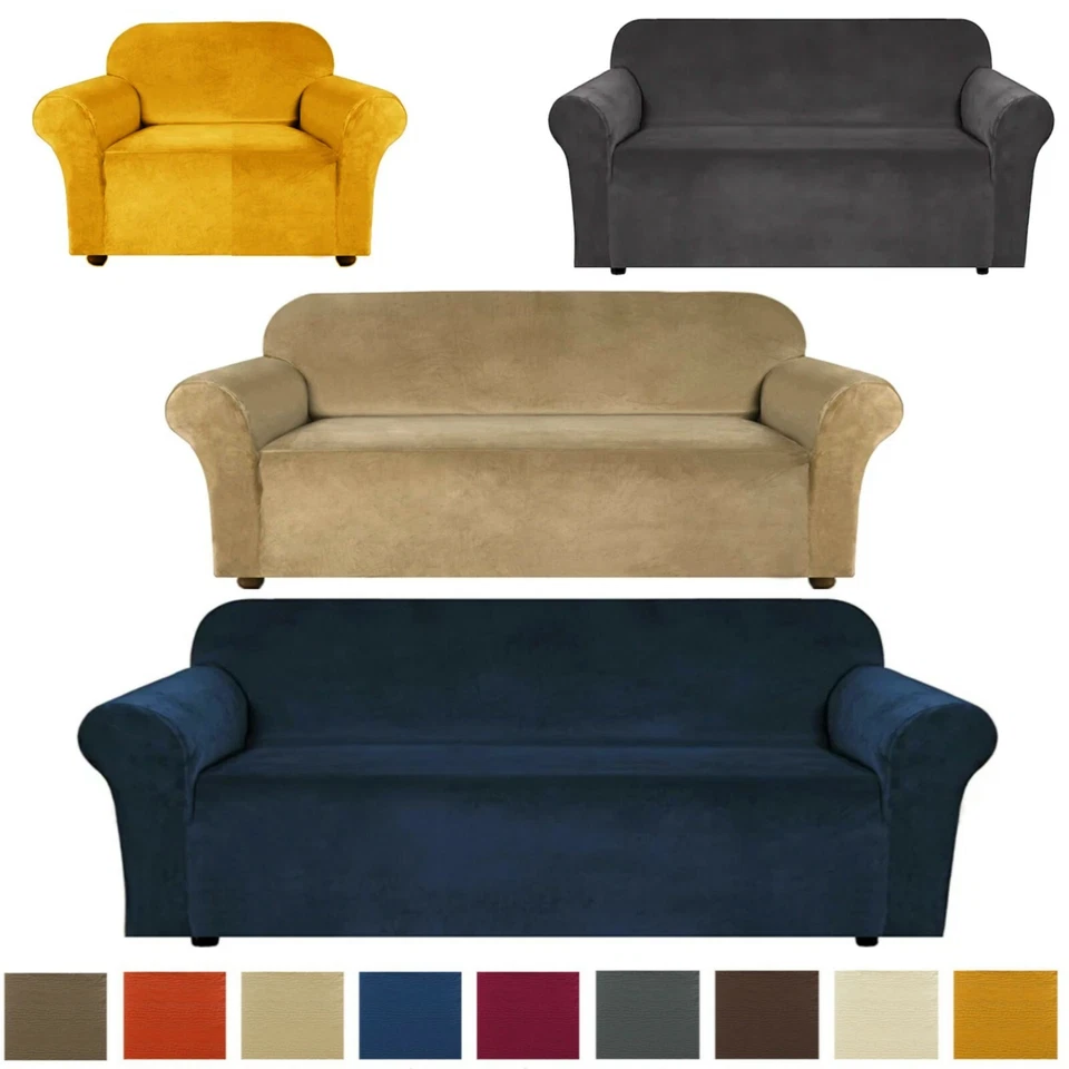 Copridivano Velluto Copripoltrona 1 2 3 4 Posti Elasticizzato Universale - Immagine 1 di 1