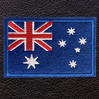 1pc Australia Flag Oz Embroidered Cloth Iron On Patch Applique Aussie #948 - image 1 of 3